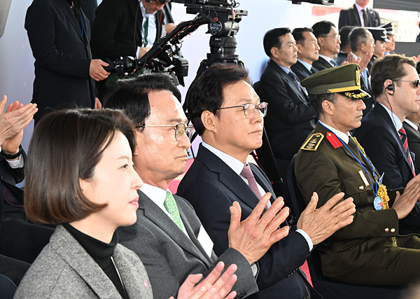 KF-21 양산1호기 출고식에 참석한 박완수도지사 모습/사진 경남도제공