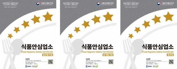 식품안심업소 표지판(업소 유형별)/양산시제공