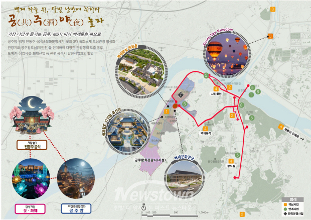 공주 지역관광개발사업 구상도