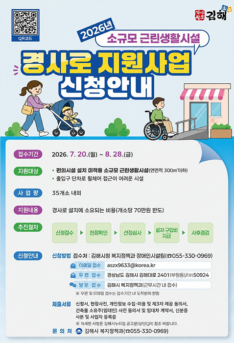 설치 지원 안내 포스터/김해시 제공