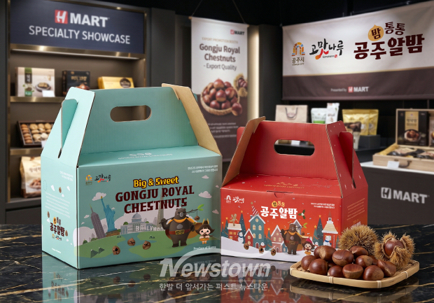 공주밤 2kg, 4kg 전용 포장박스 디자인 개발