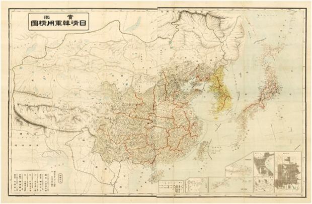 1895년 일본에서 제작된 ‘일청한군용정도(日淸韓軍用精圖)’
