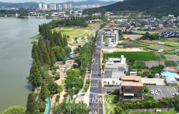 신정로(중로 2-6호) 확·포장공사(사진 / 아산시 제공)