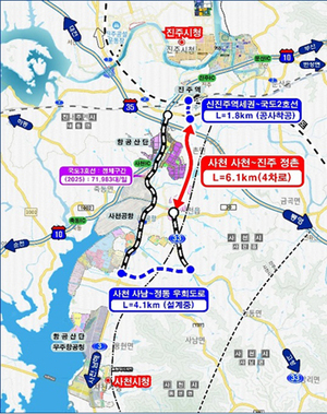 사천시, 국도 대체 우회도로 33호선(사천~정촌) 예타 통과